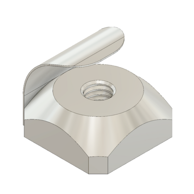 MODULAR SOLUTIONS ZINC PLATED FASTENER<br>M5 SQUARE NUT W/POSITION FIX